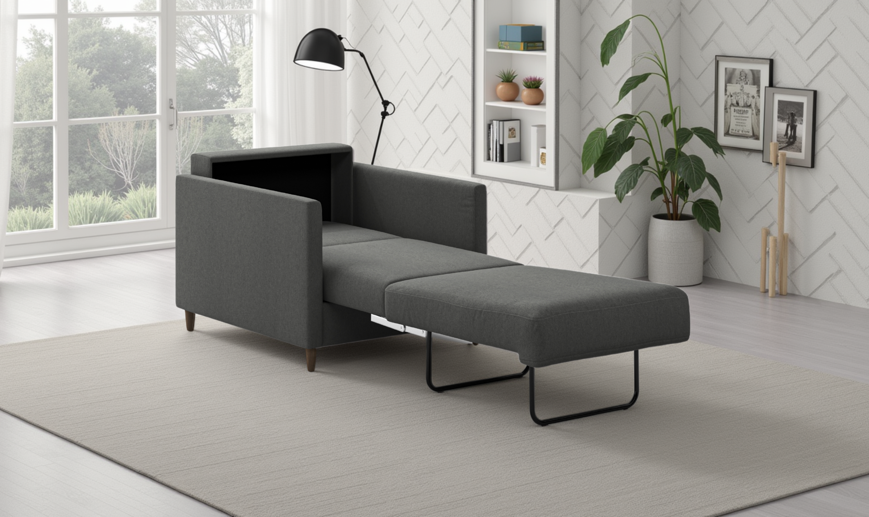 Luonto Elfin Fabric Sleeper Sofa w/ Nest Function