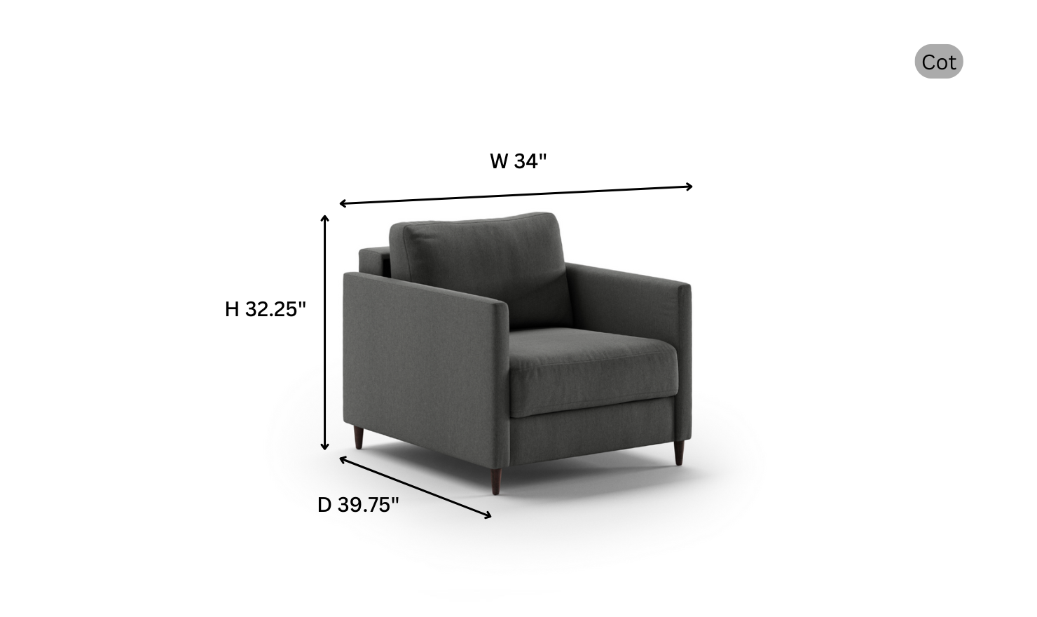 Luonto Elfin Fabric Sleeper Sofa w/ Nest Function