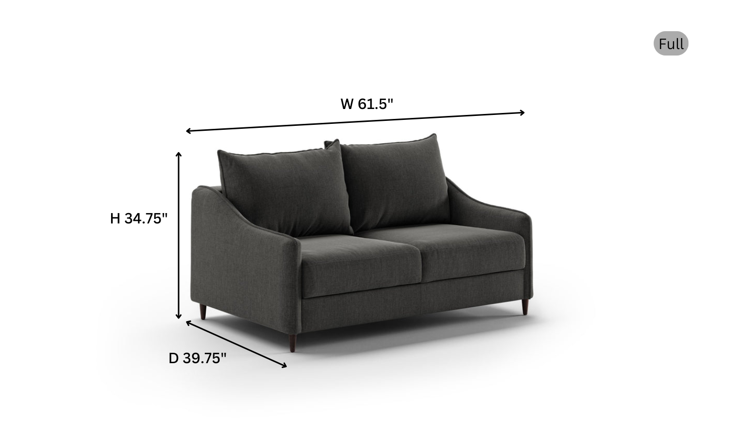 Luonto Ethos Dual Motion Fabric Sleeper Sofa with Foam Mattress