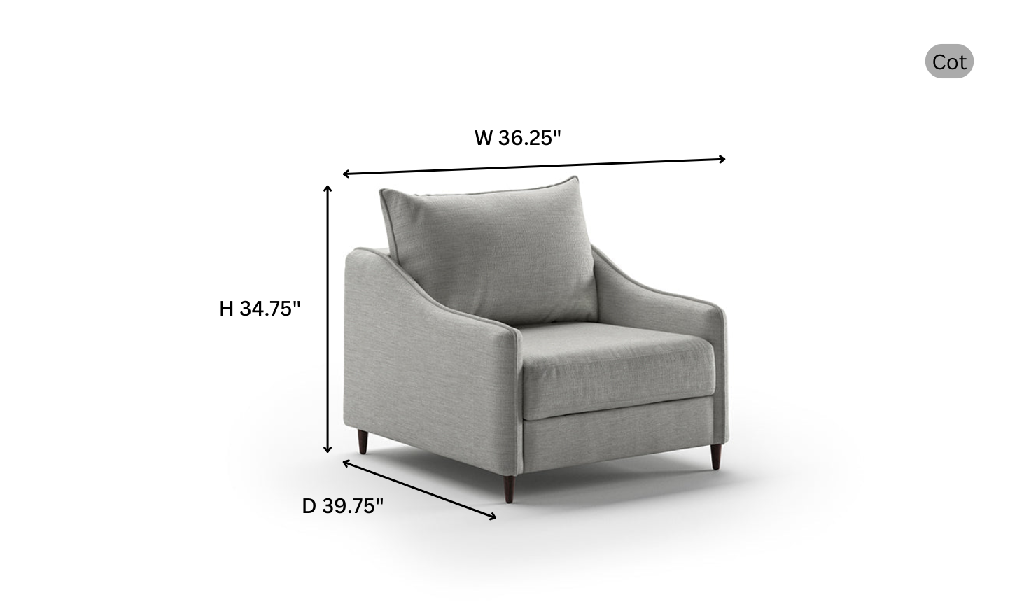 Luonto Ethos Dual Motion Fabric Sleeper Sofa with Foam Mattress