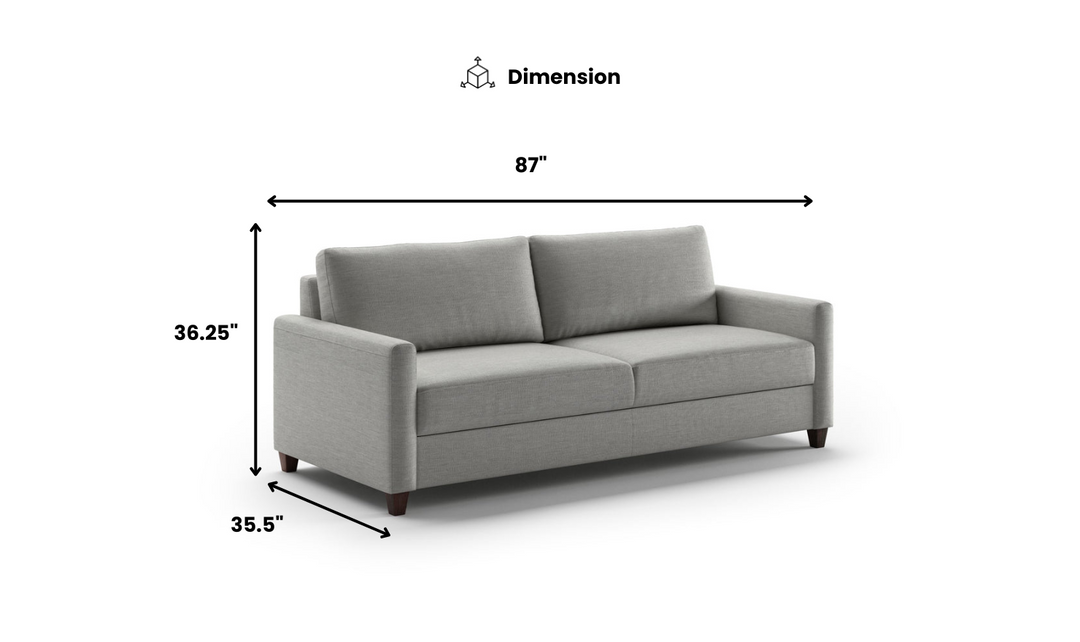 Luonto Free Full XL Flip Fabric Gray Sleeper Sofa & Foam Mattress