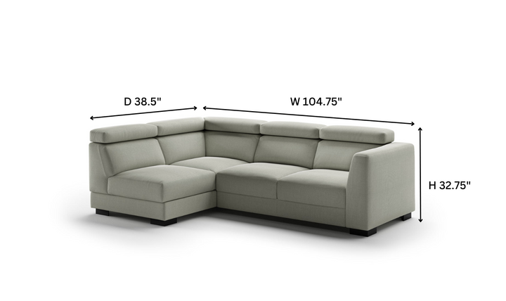 Luonto Halti L-Shaped 3-Seater Full XL Sectional Sofa Sleeper-Jennifer Furniture