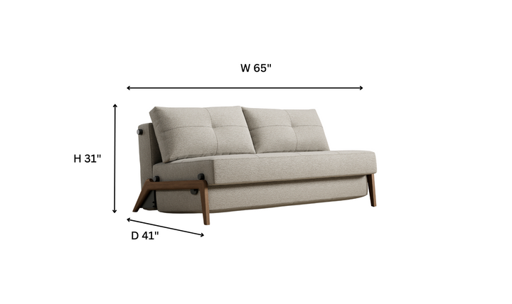 Innovation Living Cubed Fabric 2-Seater Queen Sized Sleeper Sofa With Hidden Bedding Storage-Jennifer Furniture