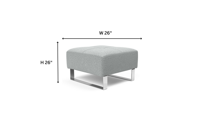 Innovation Living Cassius 2-Seater Fabric Sofa Bed with Ottoman-Jennifer Furniture