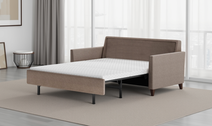 American Leather Harris Comfort Sleeper With High Wood Leg-Jennifer Furniture