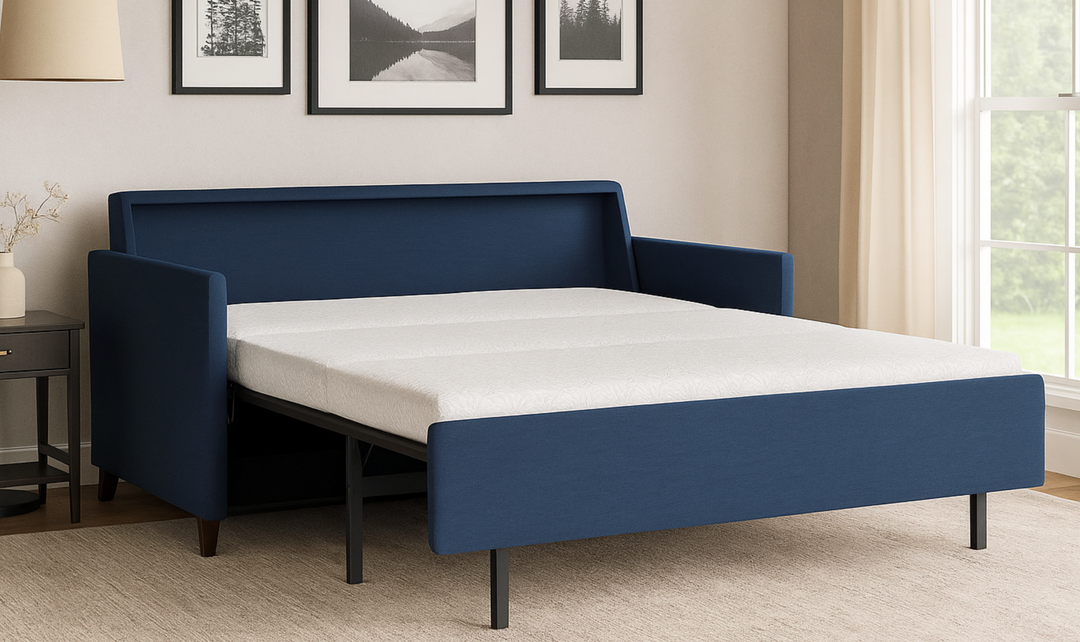 American Leather Harris Comfort Sleeper With High Wood Leg-Jennifer Furniture