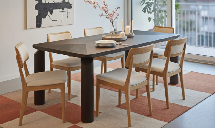 Klaussner LINEA Dining Table in Smoke Black- Jennifer furniture