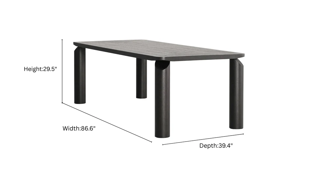 Klaussner LINEA Dining Table in Smoke Black- Jennifer furniture