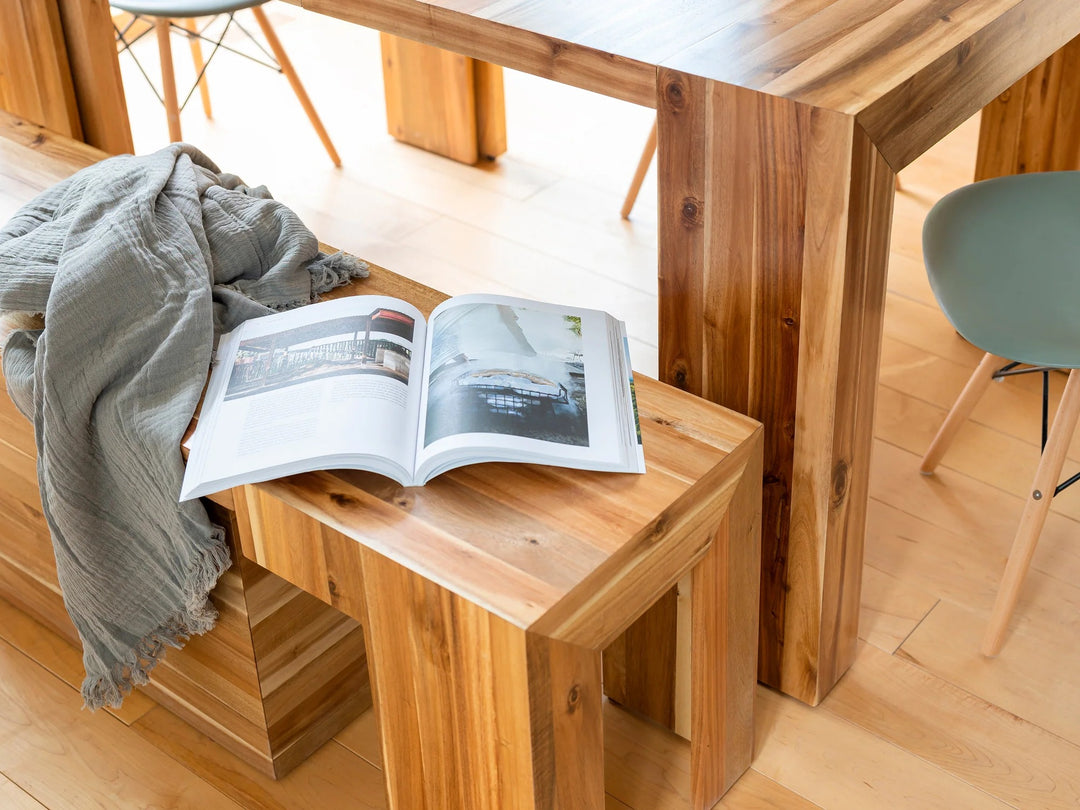 Transformer Table Extendable Wooden Dining Bench