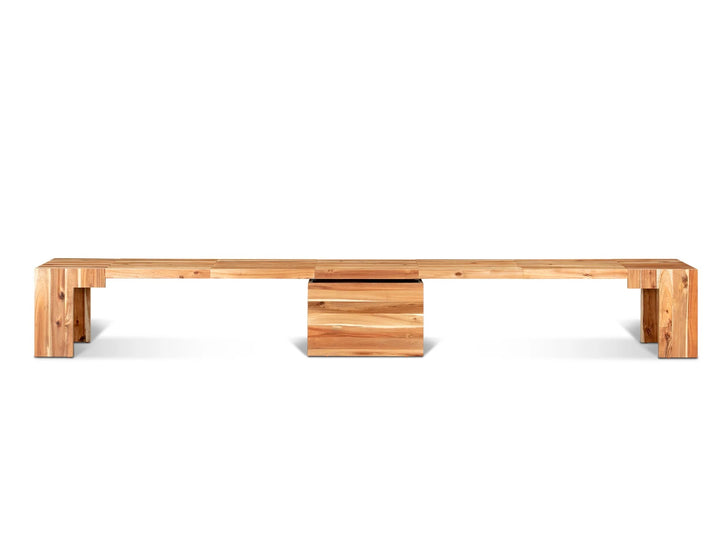 Transformer Table Extendable Wooden Dining Bench