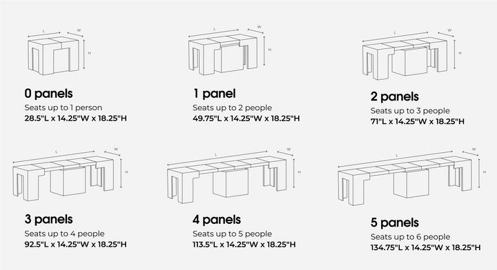 Transformer Table Extendable Wooden Dining Bench