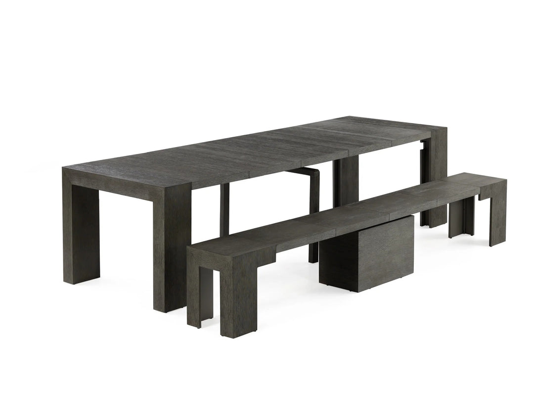 Transformer Table Extendable Wooden Dining Bench