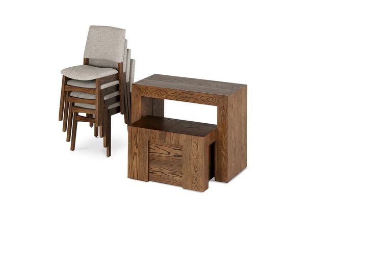 Transformer Table Extendable Wooden Dining Bench