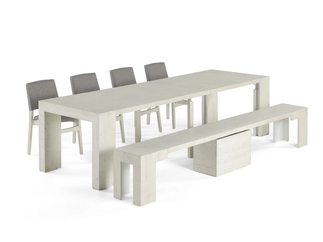 Transformer Table Extendable Wooden Dining Bench