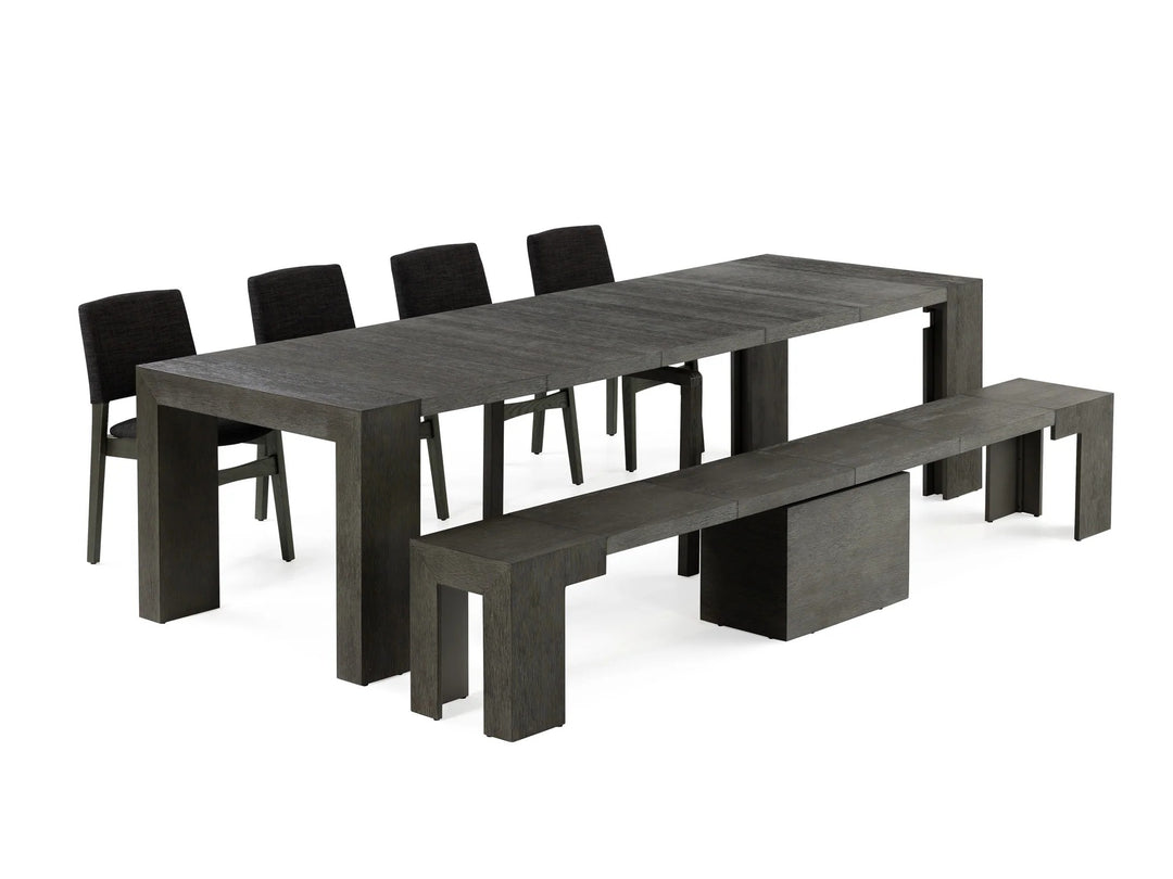 Transformer Table Extendable Wooden Dining Bench