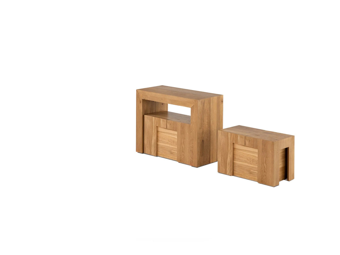 Transformer Table Extendable Wooden Dining Bench