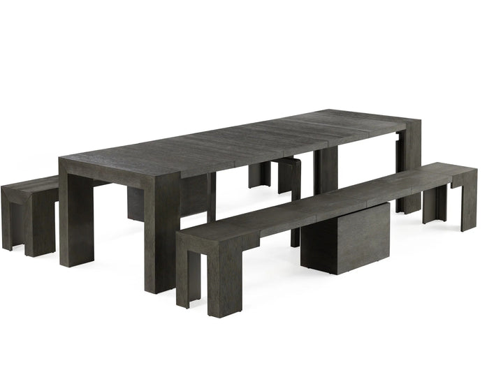 Transformer Table Extendable Wooden Dining Bench