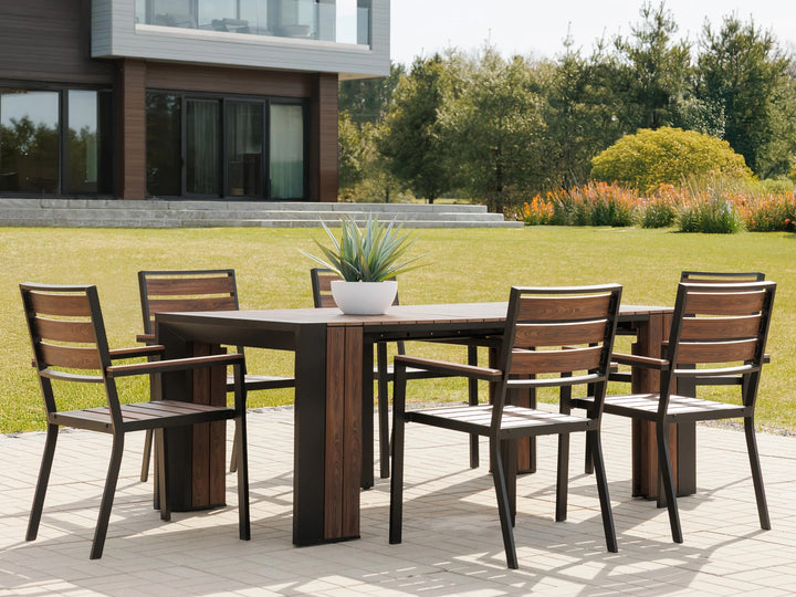 Transformer Table Patio Outdoor Wooden Chair