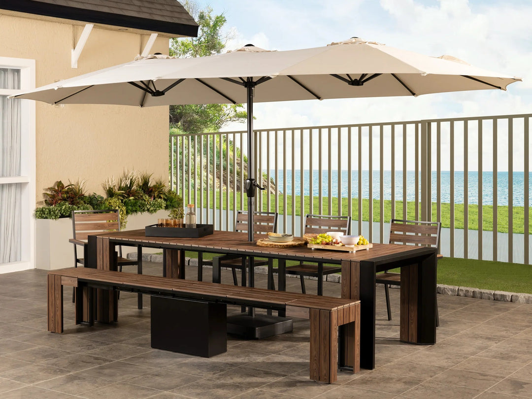 Transformer Table Patio Outdoor Wooden Chair