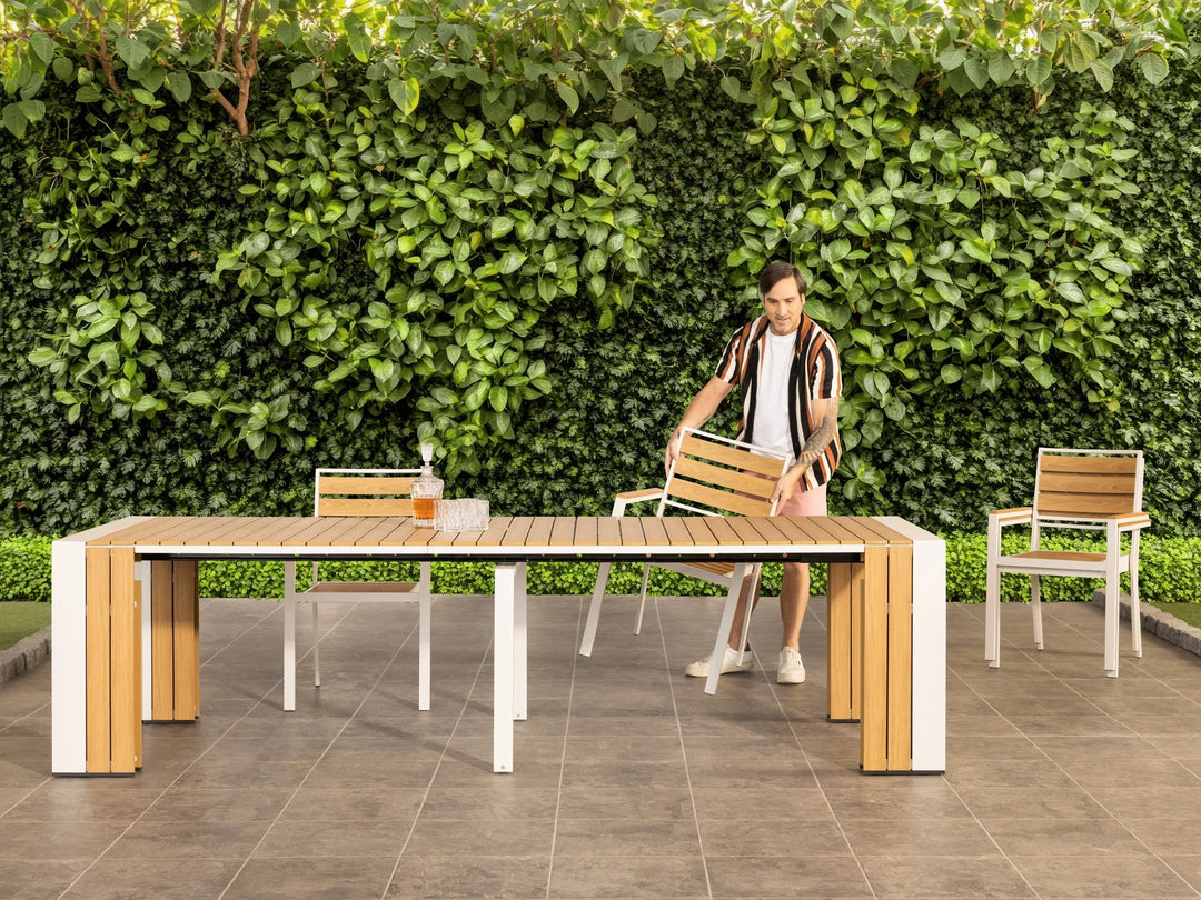 Transformer Table Extendable Rectangular Outdoor Dining Table (12-seating)