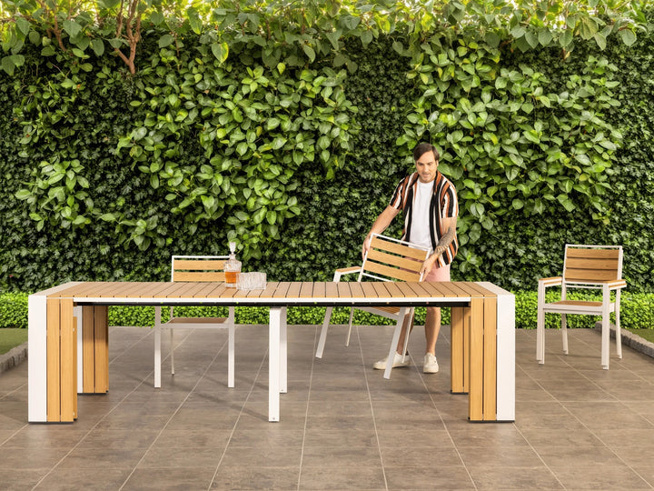 Transformer Table Extendable Rectangular Outdoor Dining Table (12-seating)