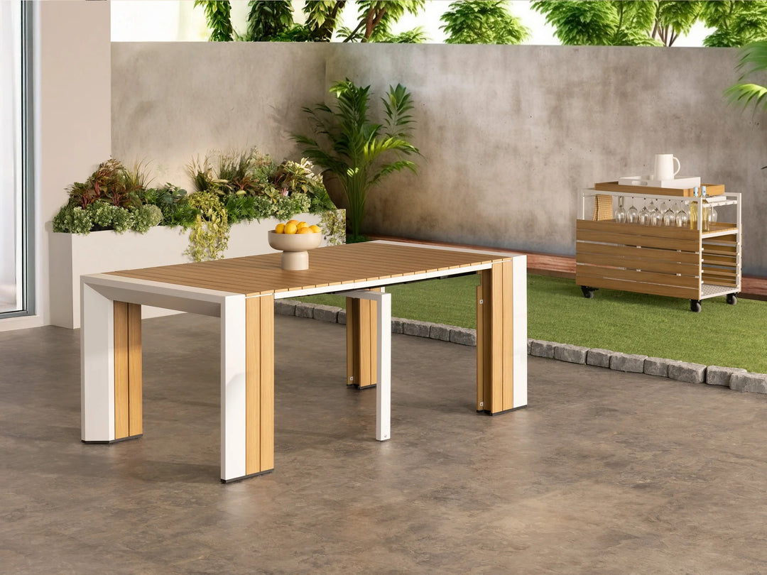 Transformer Table Extendable Rectangular Outdoor Dining Table (12-seating)