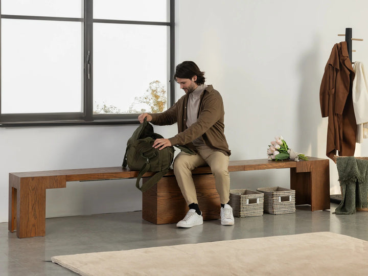 Transformer Table Extendable Wooden Dining Bench