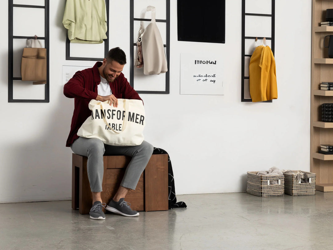 Transformer Table Extendable Wooden Dining Bench