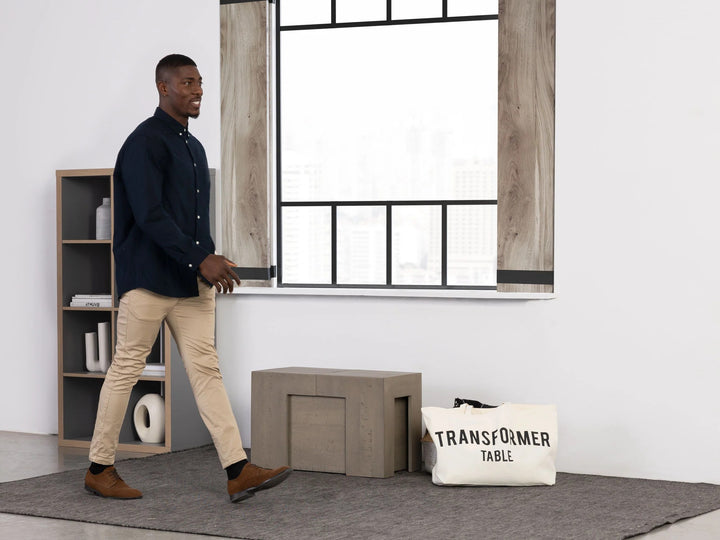 Transformer Table Extendable Wooden Dining Bench