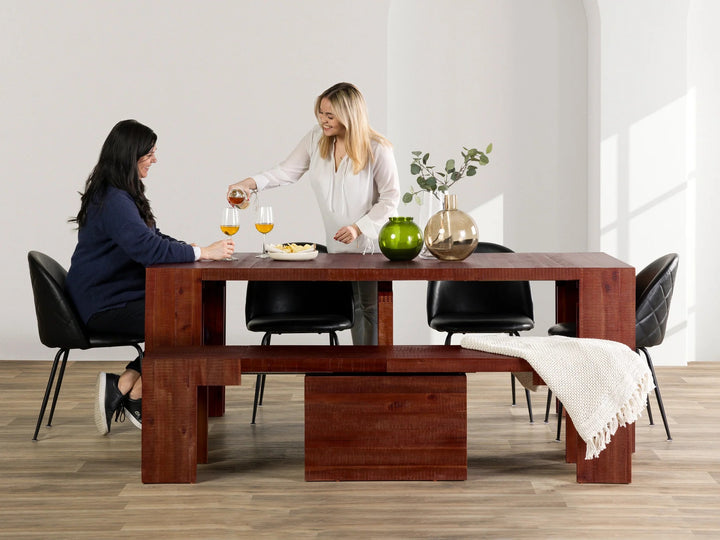 Transformer Table Extendable Wooden Dining Bench