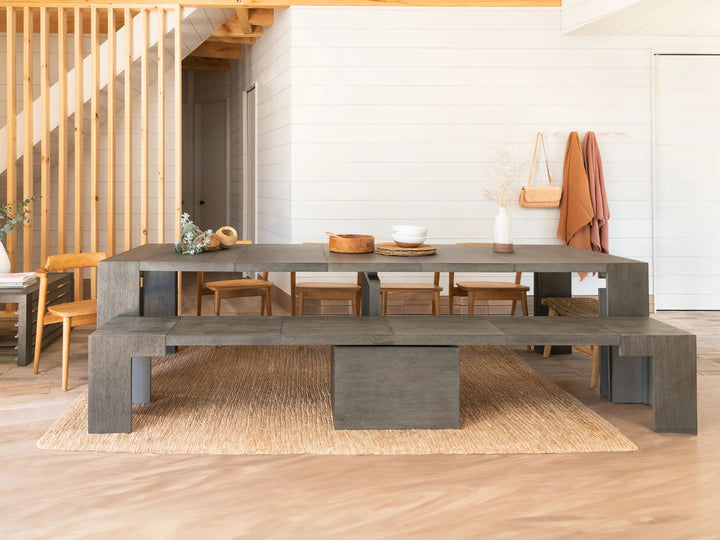 Transformer Table Extendable Wooden Dining Bench
