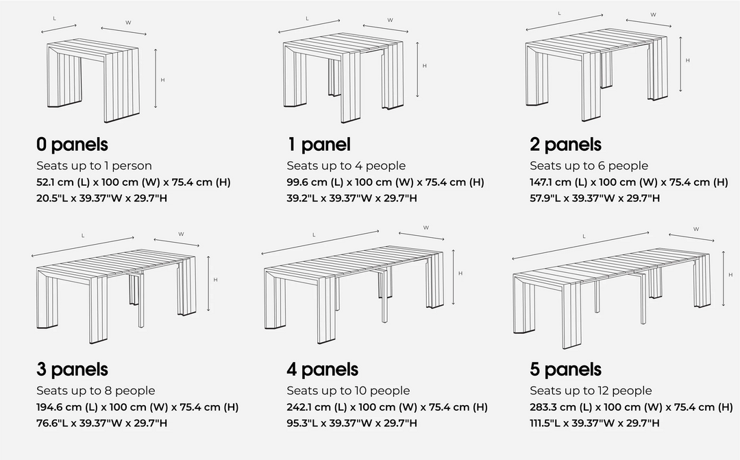 Transformer Table Extendable Rectangular Outdoor Dining Table (12-seating)
