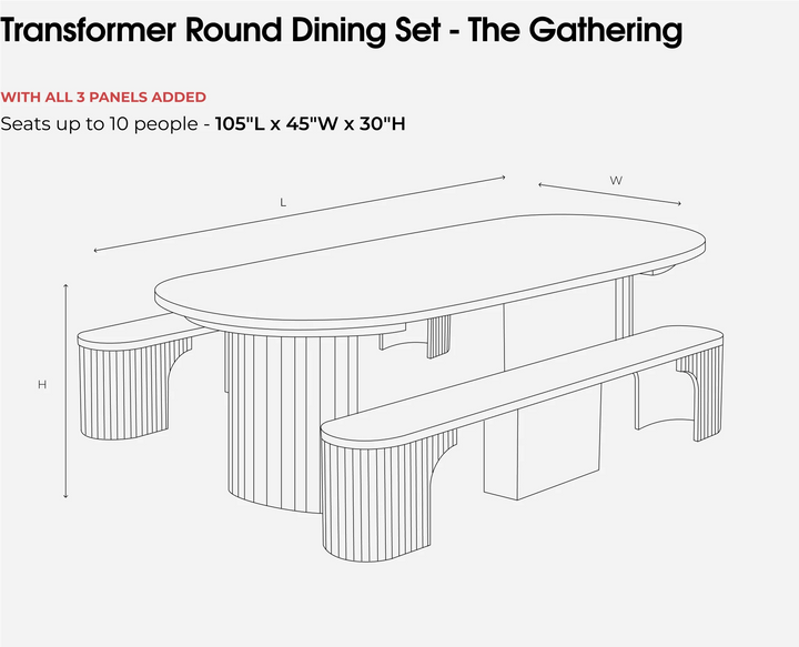 Transformer Table Round Bench