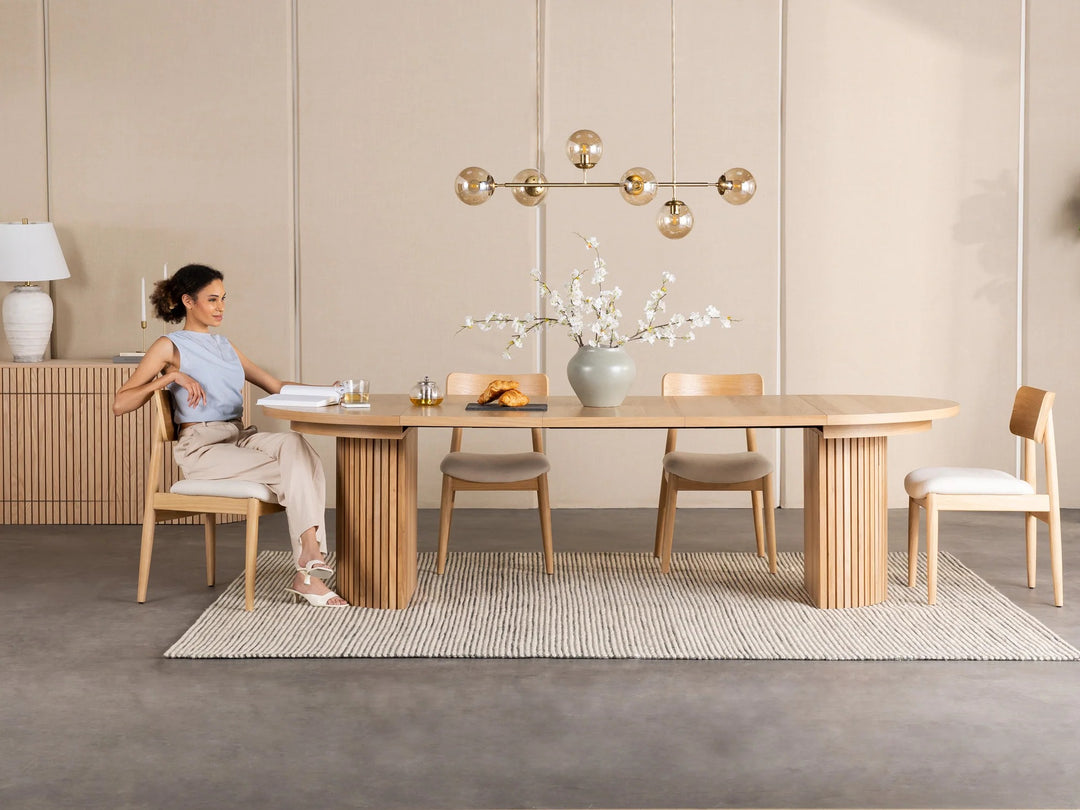 Transformer Table Round Side Board With Panel Storage