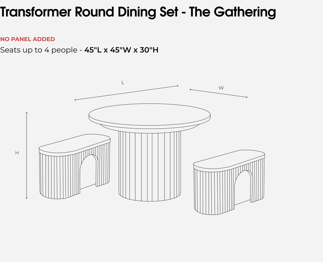 Transformer Table Round Bench