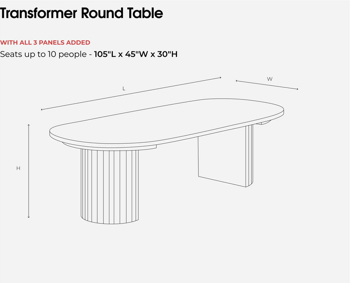 Transformer Table Round Dining Table