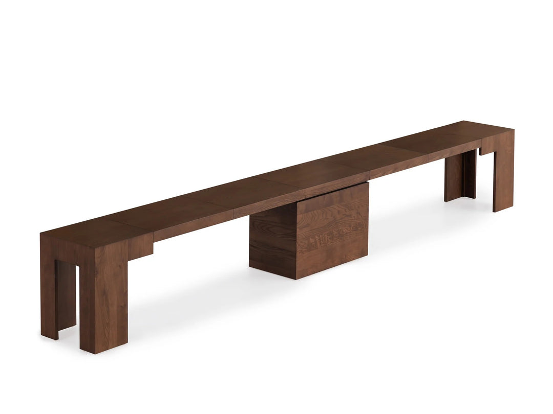 Transformer Table Extendable Wooden Dining Bench