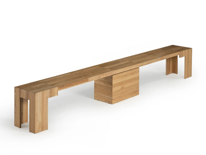 Transformer Table Extendable Wooden Dining Bench