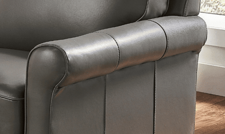 Hydeline Laguna Leather Living Room Set With Rolled Arms