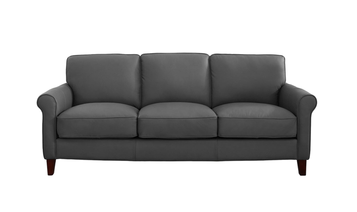 Hydeline Laguna Leather Living Room Set With Rolled Arms