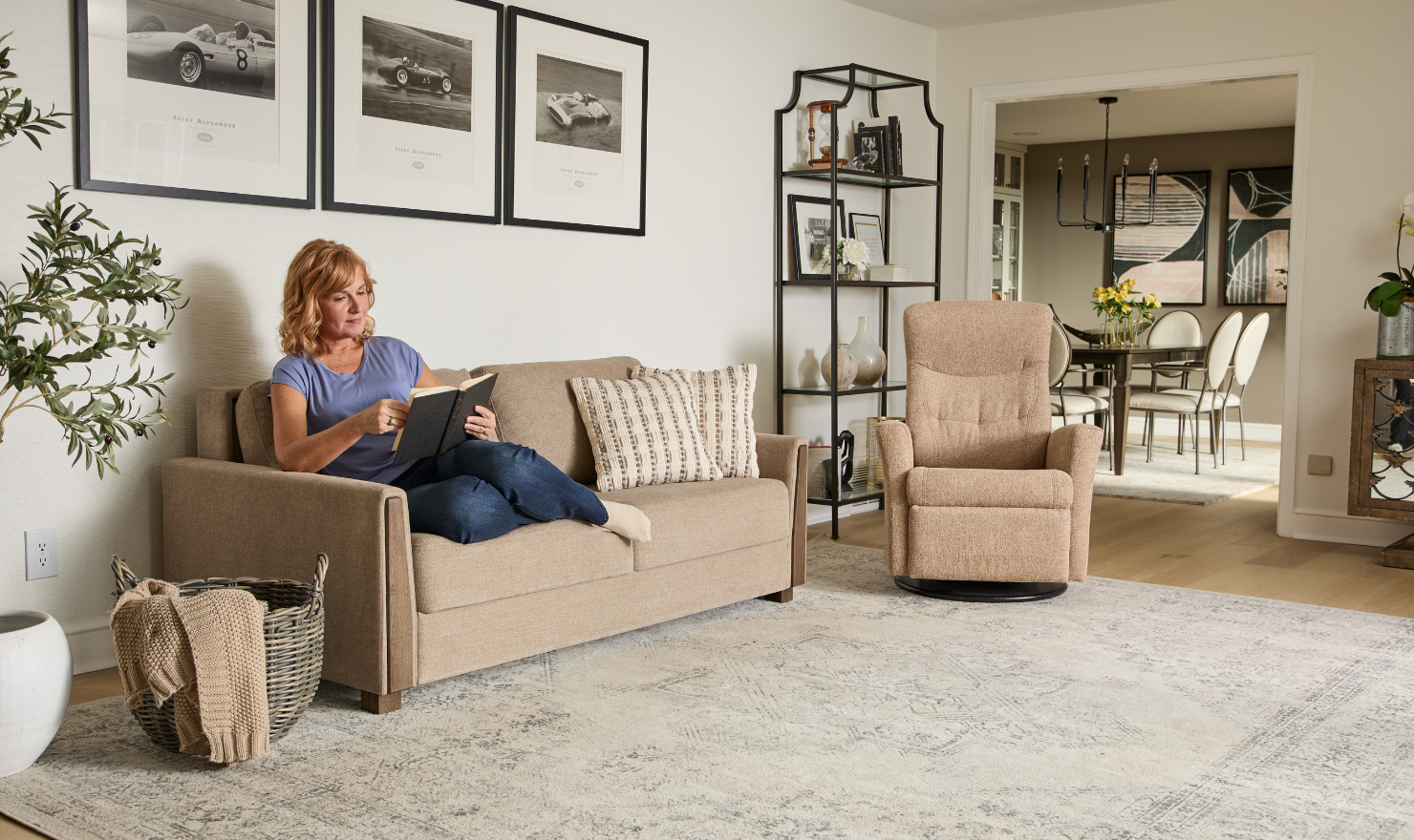 Fjords Nordic Rest Luna Queen Sleeper sofa-Jennifer Furniture