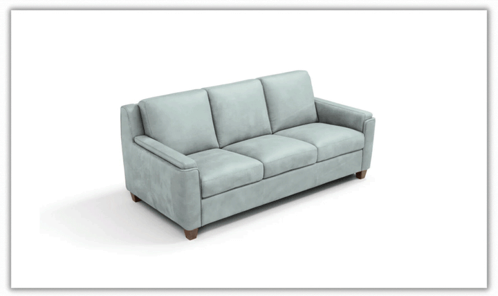 Di Gio Malmo 3-Seater Leather Queen Sleeper Sofa in Blue