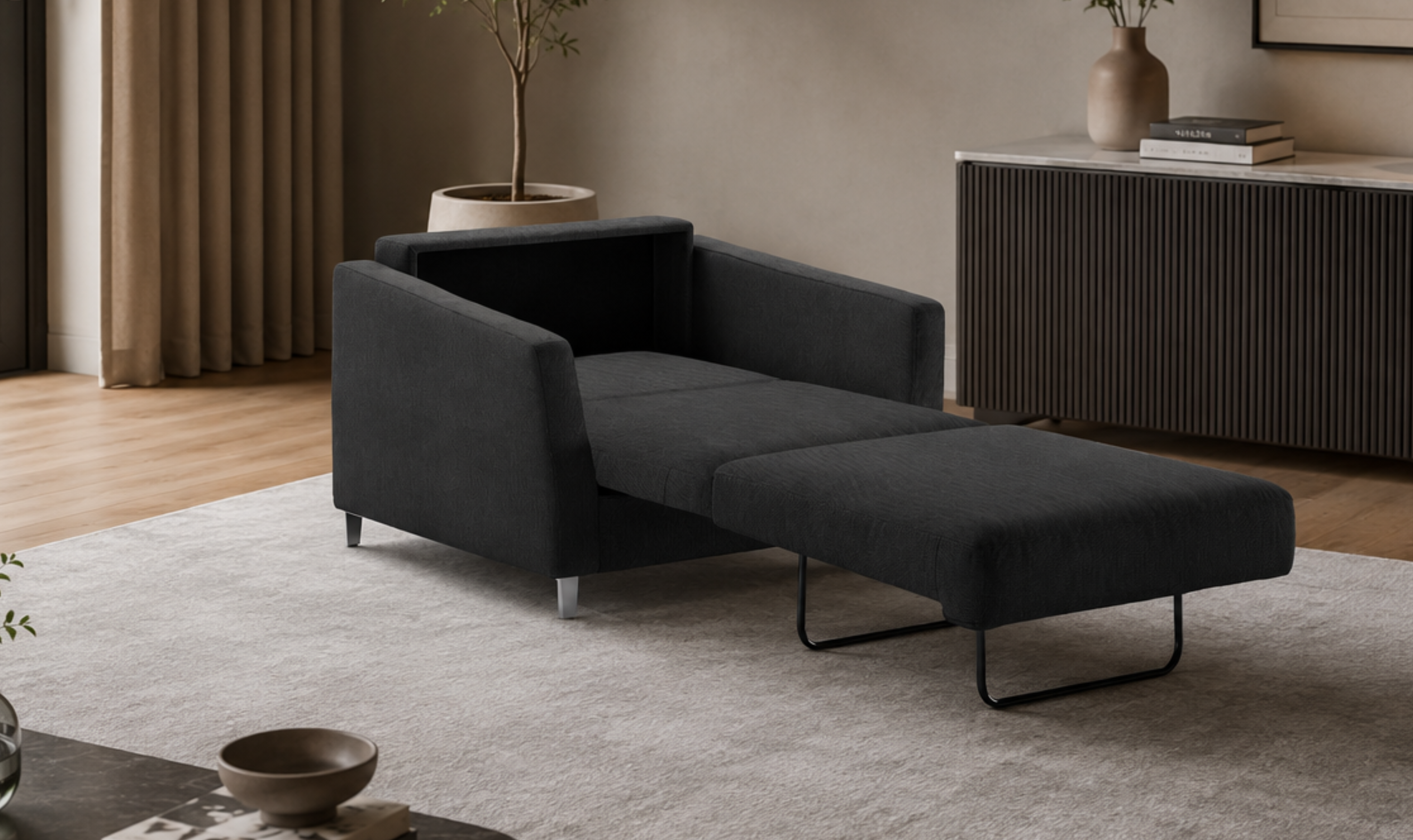 Luonto Monika Fabric Sleeper Sofa with Nest Function
