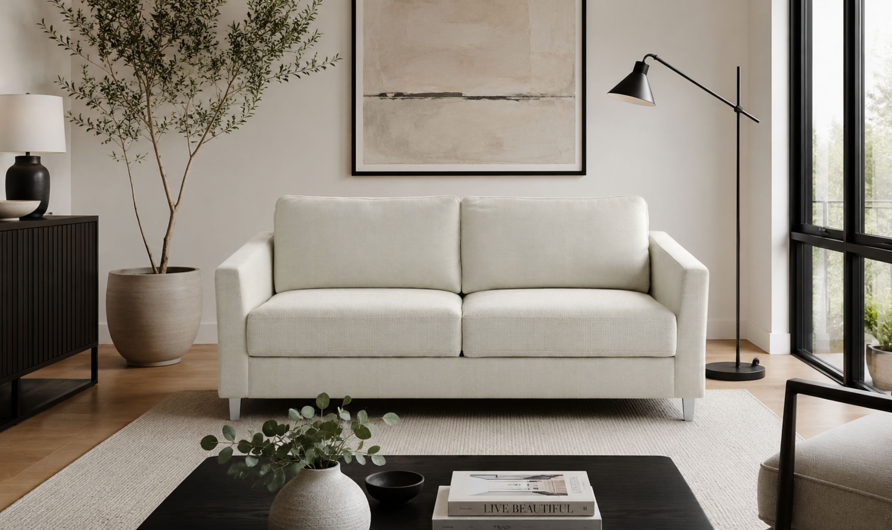 Luonto Monika Fabric Sleeper Sofa with Nest Function
