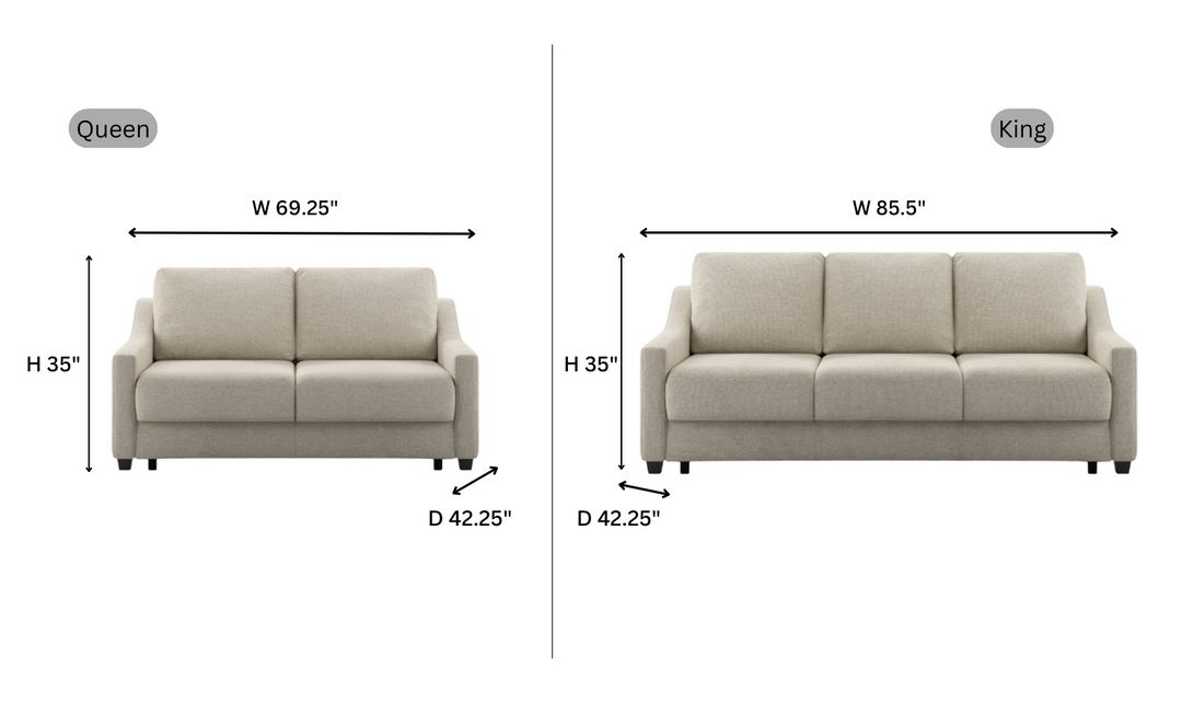 Luonto Nautica Fabric Sleeper Sofa With Level Deluxe Function (King / Queen Size)