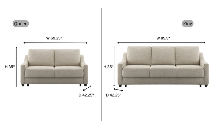 Luonto Nautica Fabric Sleeper Sofa With Level Deluxe Function (King / Queen Size)