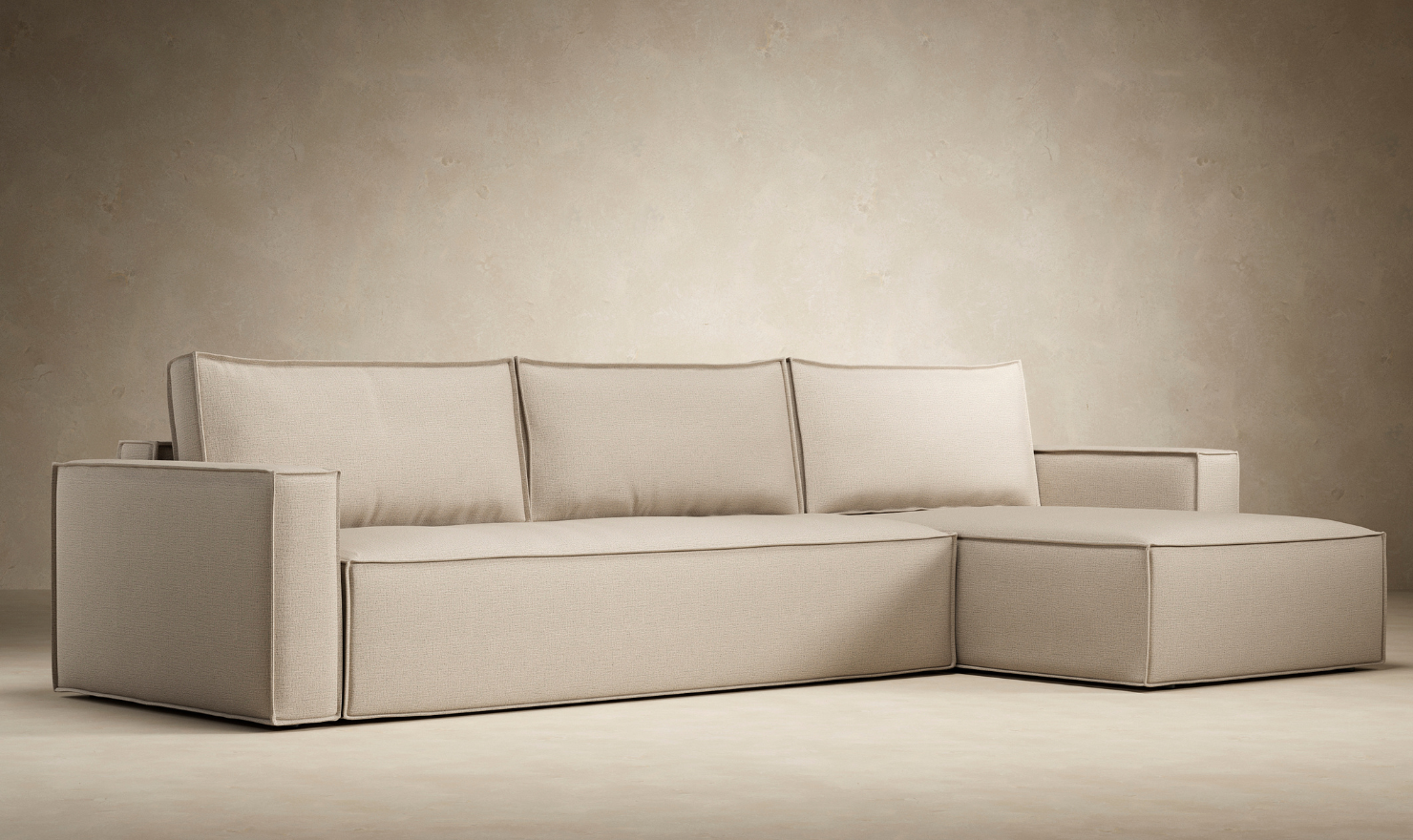 Innovation Living Newilla Fabric L-Shape Sectional Sofa Bed-Jennifer Furniture