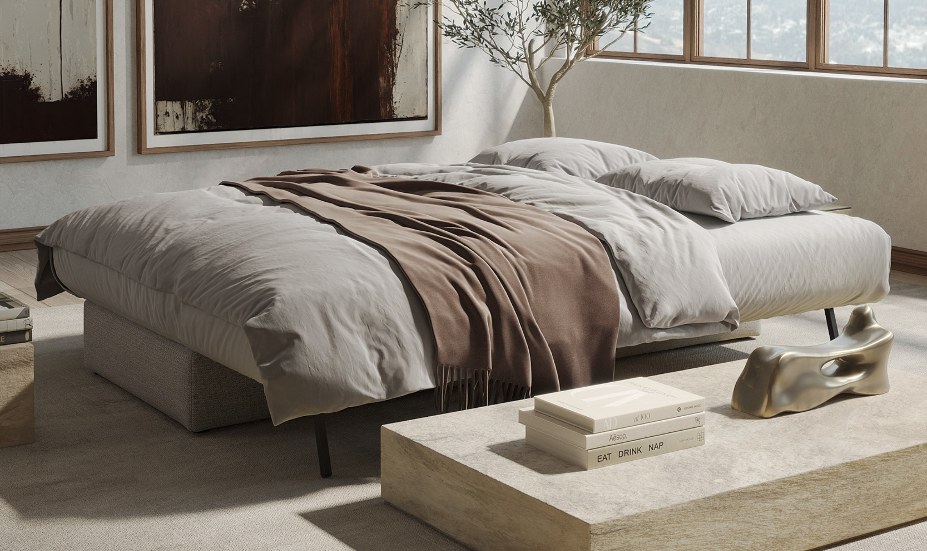 Innovation Living Osvald 2-Seater Fabric Sofa Bed