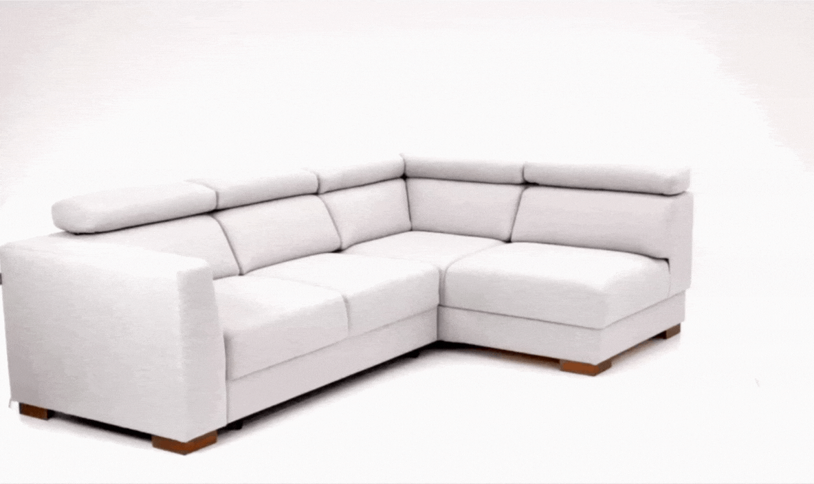 Luonto Halti L-Shaped 3-Seater Full XL Sectional Sofa Sleeper-Jennifer Furniture