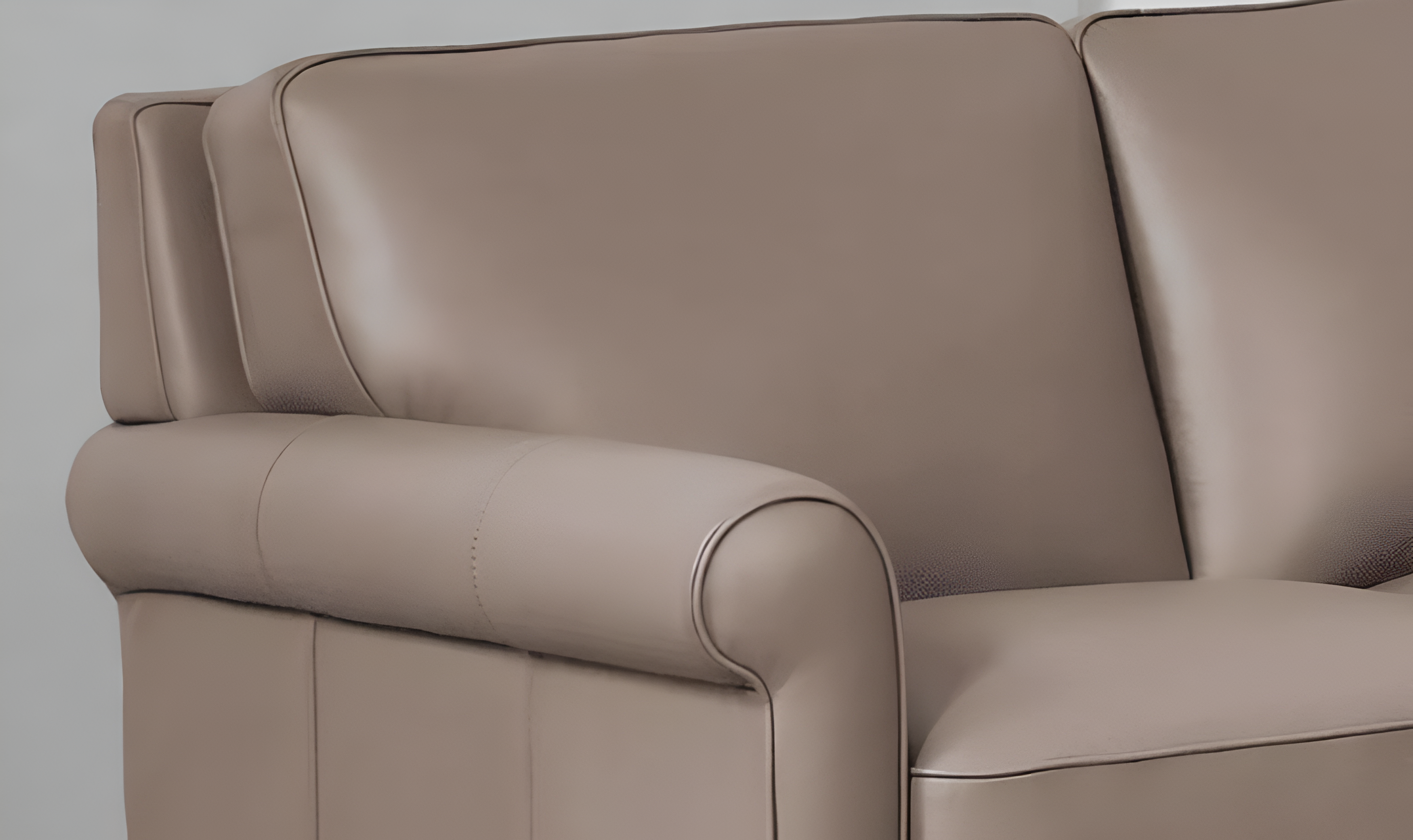 Laguna Leather Sectional Sofa in Taupe Brown-Jennifer Furniture